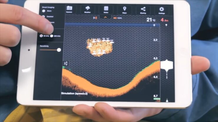 Visual Display of Fish Finder and Information Matrix