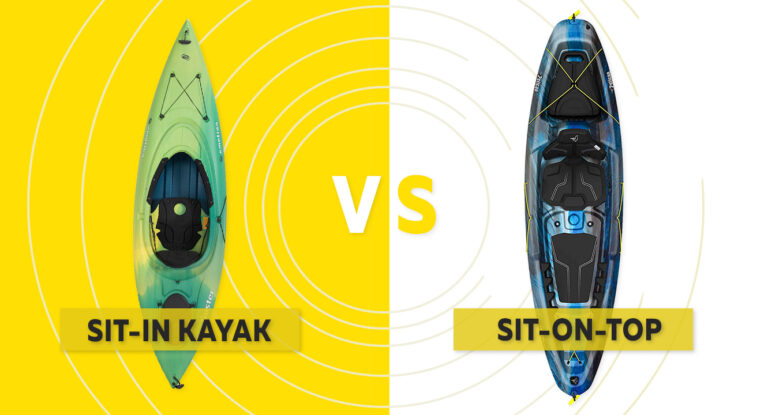 Sentarse en la parte superior vs Sentarse en kayaks