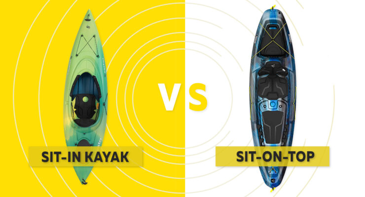 Sentarse en la parte superior vs Sentarse en kayaks