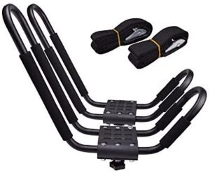 TMS J-Bar Rack HD Kayak Carrier Canoe Boat Surf หลังคาสกีติดตั้งบนรถ SUV Crossbar