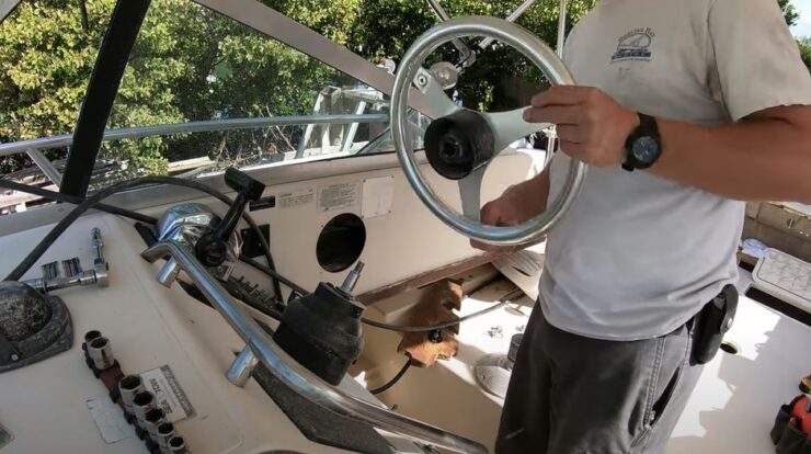 Remove Boat Steering Wheel