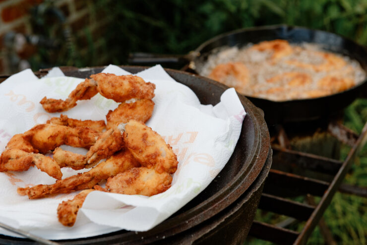 Ancas de rana fritas