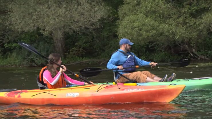 Lors de la sortie du Kayak