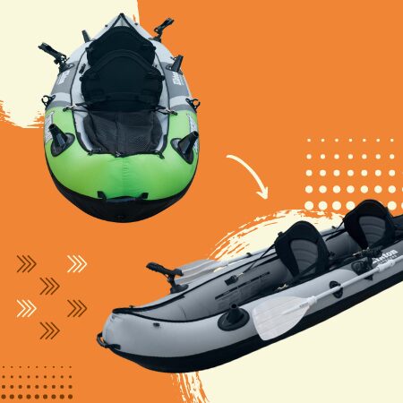 Elkton Outdoors Cormorant - Inflatable Fishing Kayak, 10-Foot