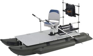 AQUOS Heavy-Duty One Series FM 10.2 ft plus Inflatable Fishing Pontoon Boat