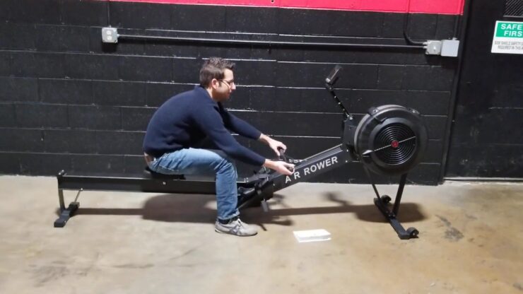 Air Rower Rowing Machine Fitness Indoor Rower With Performance Monitor And Bluetooth - Model A