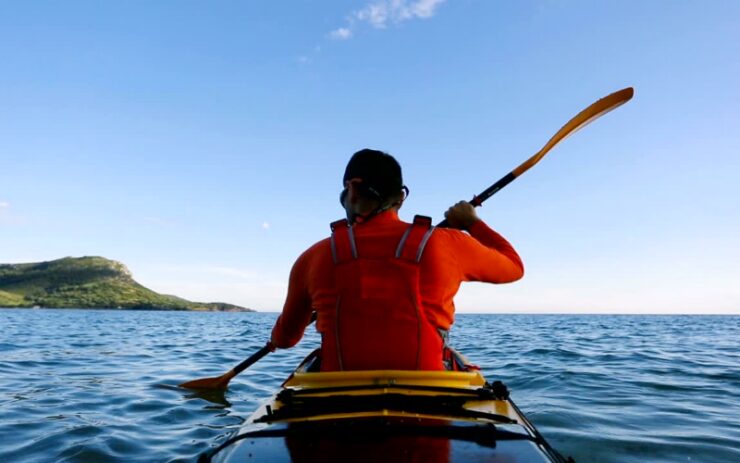 Panduan kayak Sweep Stroke