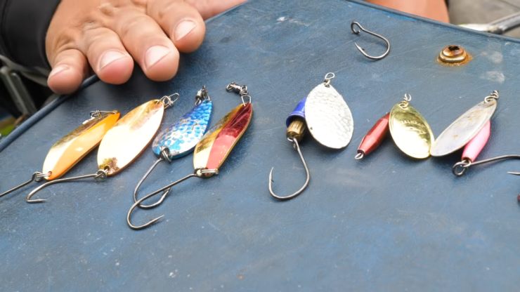 dauerhafte metall tragbare fischerei locken sie haken köder löffel spinner 