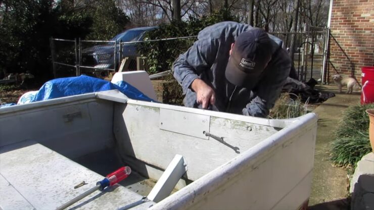 Replace small boat transom