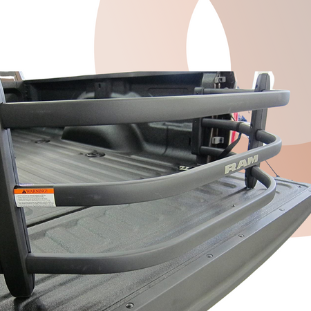 Estensione del letto del portellone posteriore in alluminio nero Dodge Ram