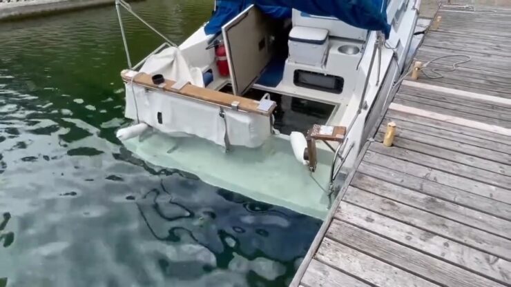 Fole de propulsão do barco quando eles falham