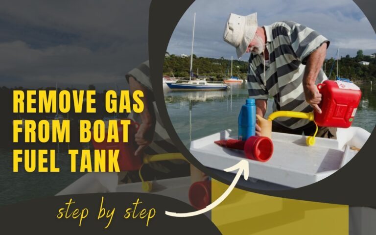 Verwijder gas uit de brandstoftank van de boot