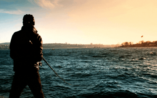 Fishing on sea