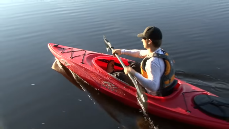 paddling a Kayak