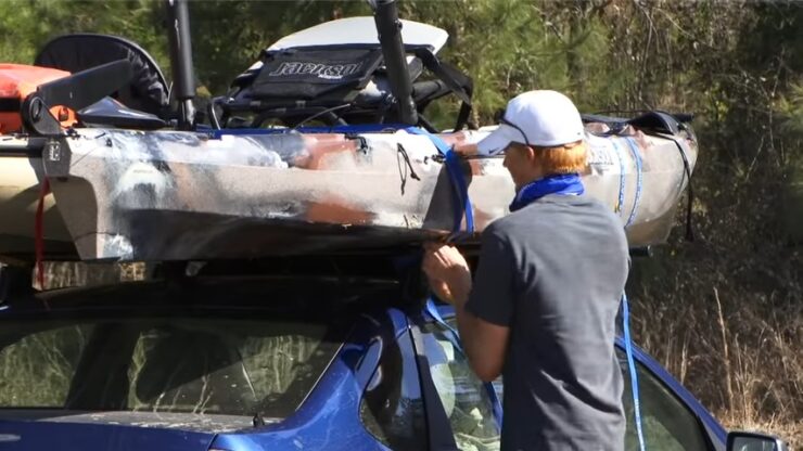 transporting kayak