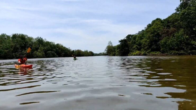 kajakpaddling på floden anacostia