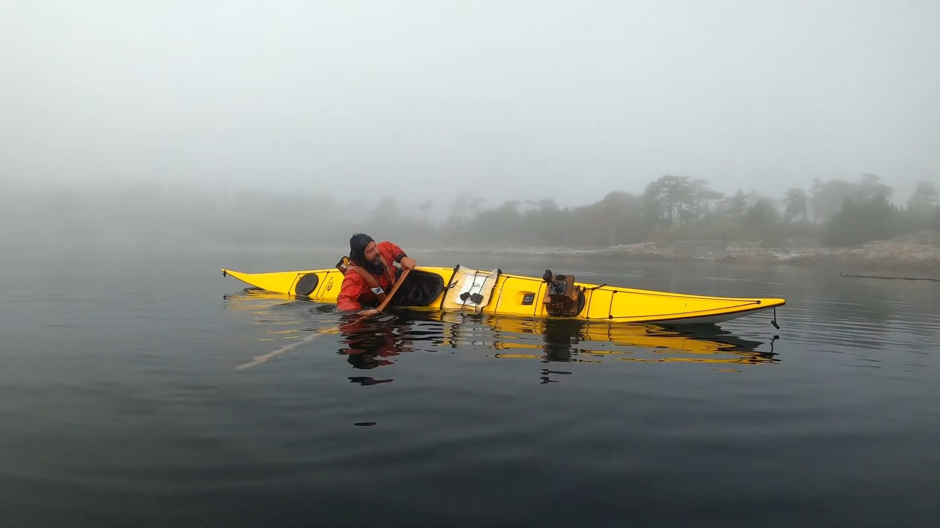 Capovolgimento in kayak da mare